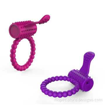 Tongue Penis Enlarger Vibrating Cock Ring Delay Sex Toy Clit Stimulator